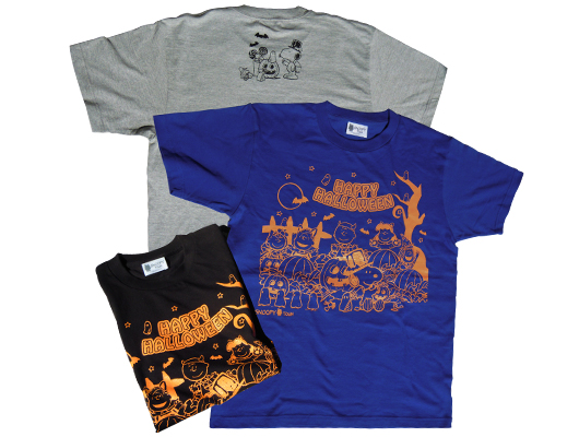 スヌーピータウンショップ オリジナル. HAPPY HALLOWEEN Tシャツ サイズ:M/L/2L カラー:ブラック/グレー/ブルー 各1900円+税ブラック