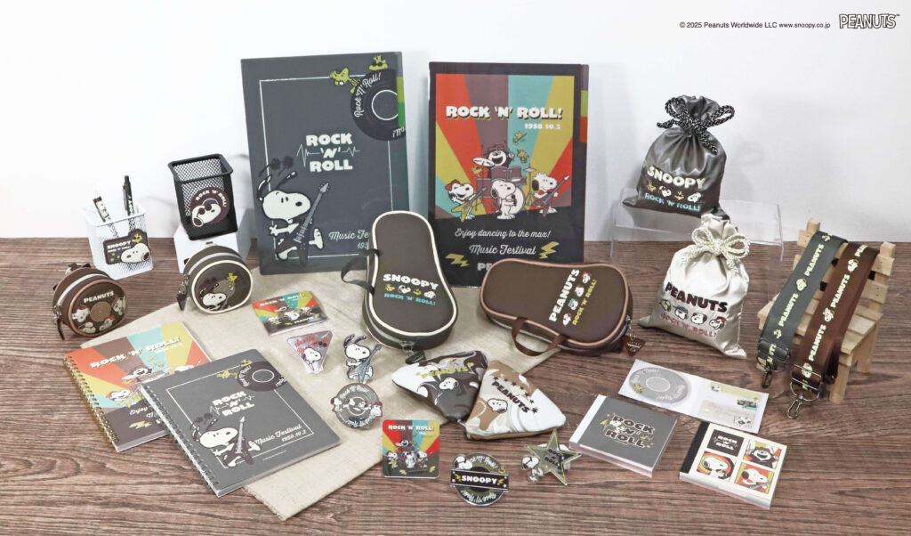 スヌーピーロックンロール刺繍スカジャン M スヌーピーロックンロール